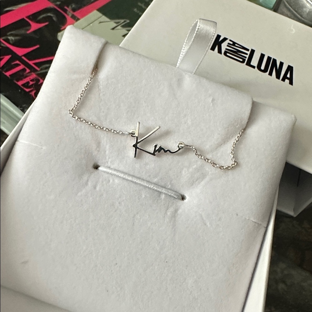 16” new silver KIM custom made signature necklace. Oak and Luna